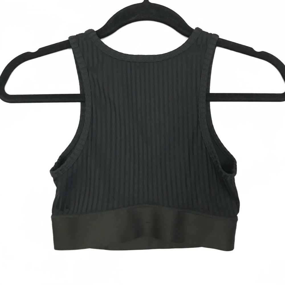 Planet Blue Blue Life Black Ribbed Workout Top - Picture 4 of 4